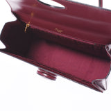 Cartier Cartier Mast Bordeaux Ladies小牛手提包级别使用Ginzo