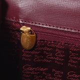 Cartier Cartier Mast Bordeaux Ladies小牛手提包级别使用Ginzo