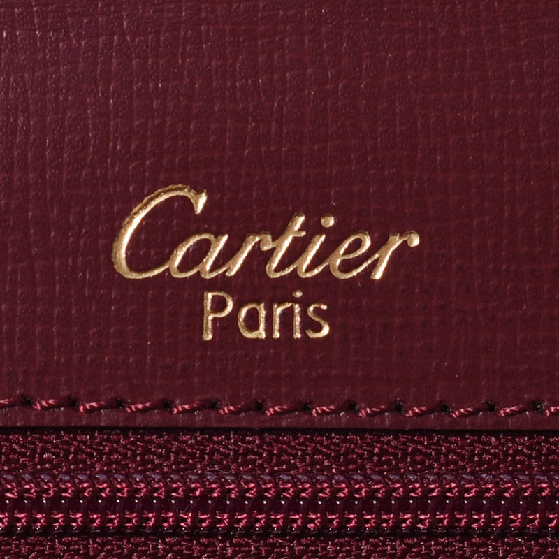 Cartier Cartier Mast Bordeaux Ladies小牛手提包级别使用Ginzo