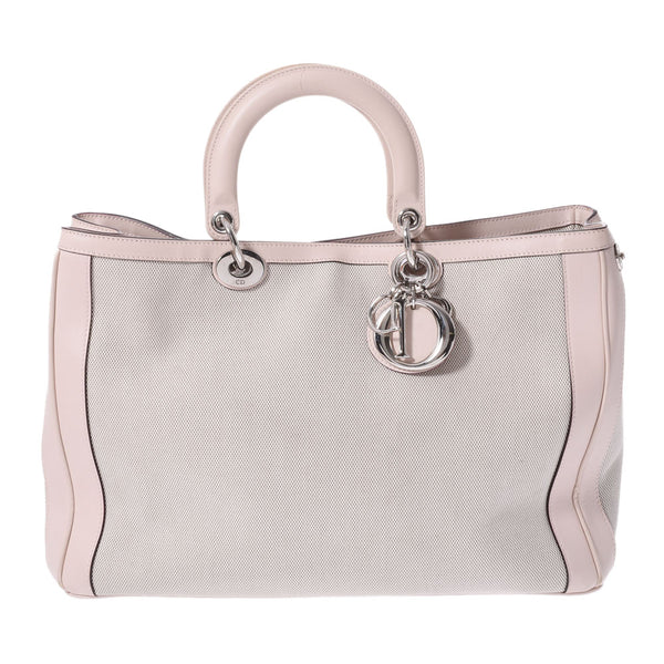 Christian DIOR Christian Dior Diorissimo 2way Bag Pink Ladies Calf x Towal Handbag A Rank Used Ginzo