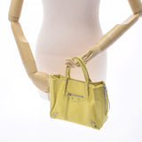 BALENCIAGA Balenciaga Zapapa Mini 2WAY Bag Yellow 357333 Ladies Calf Handbag B Rank used Ginzo