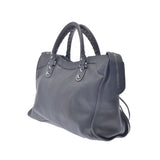 BALENCIAGA Balenciaga The City Classic Metallic Edge Gray 390154 Ladies Calf 2WAY Bag B Rank used Ginzo