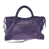 BALENCIAGA Balenciaga The City 2WAY Purple 115748 Ladies Leather Handbag B Rank used Ginzo