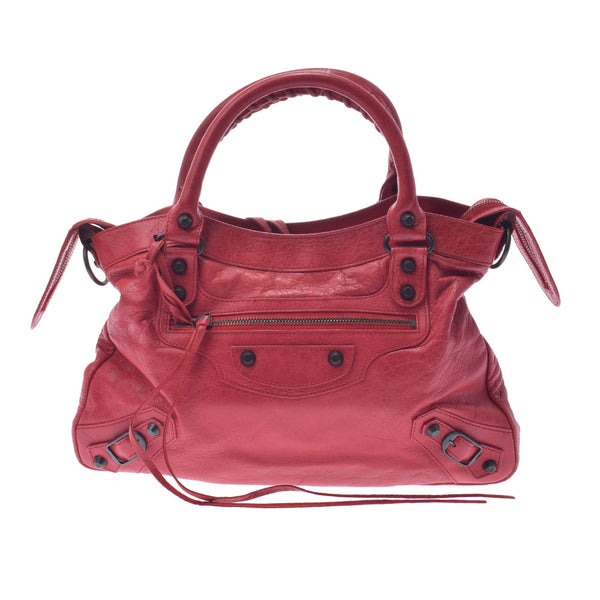 BALENCIAGA Balenciaga The Town 2WAY Red 240579 Ladies Leather Handbag AB Rank Used Ginzo