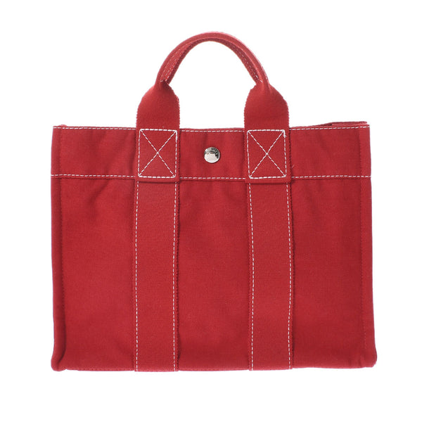 HERMES Hermes Dowville PM Red Unisex Canvas Tote Bag A Rank used Ginzo