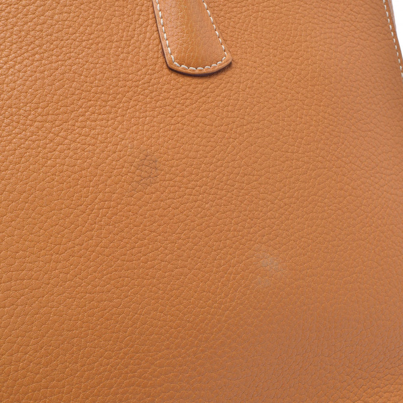 HERMES エルメス ホワイトバス GM ナチュラルサブレ □E刻印(2001年頃) ユニセックス レザー ハンドバッグ Bランク 中古 銀蔵