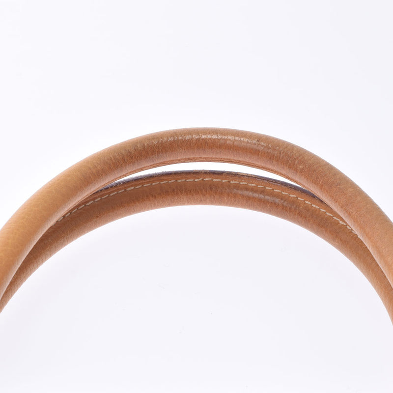 HERMES エルメス ホワイトバス GM ナチュラルサブレ □E刻印(2001年頃) ユニセックス レザー ハンドバッグ Bランク 中古 銀蔵