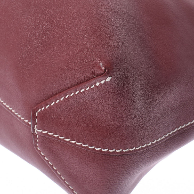 HERMES Hermes Dubble Sense 28 Reversible Tote Rouge Rouge Rouge/Rouge Viff □ P -engraved (around 2012) Unisex Vo Sickim Handbag B Rank used Ginzo