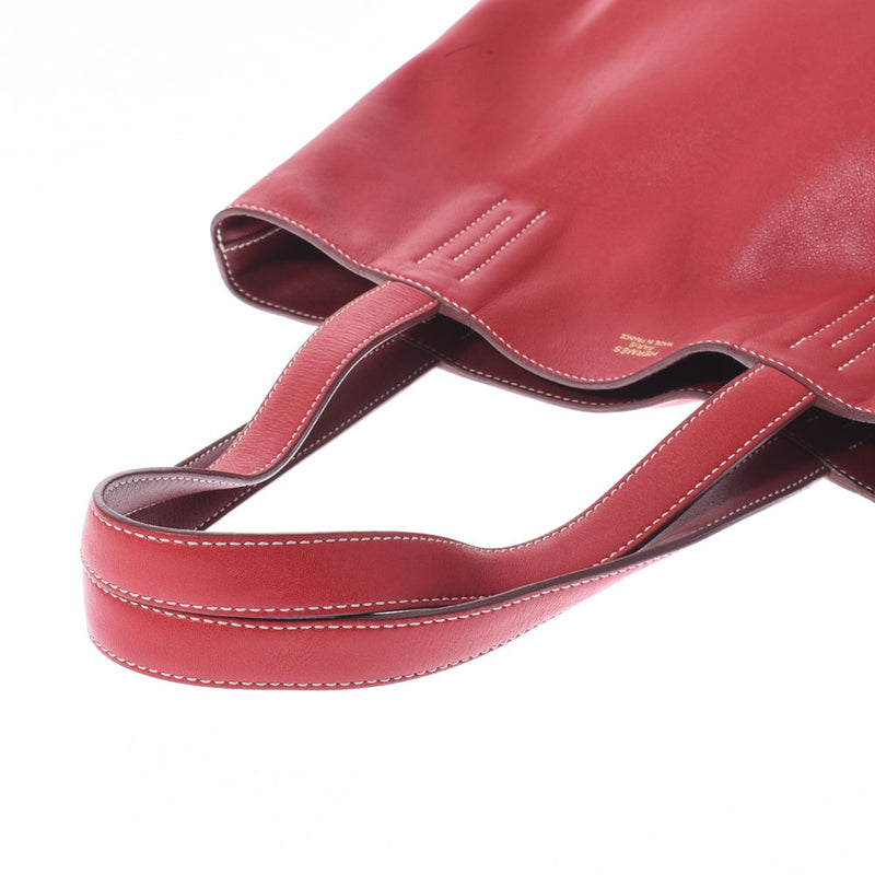 HERMES Hermes Dubble Sense 28 Reversible Tote Rouge Rouge Rouge/Rouge Viff □ P -engraved (around 2012) Unisex Vo Sickim Handbag B Rank used Ginzo