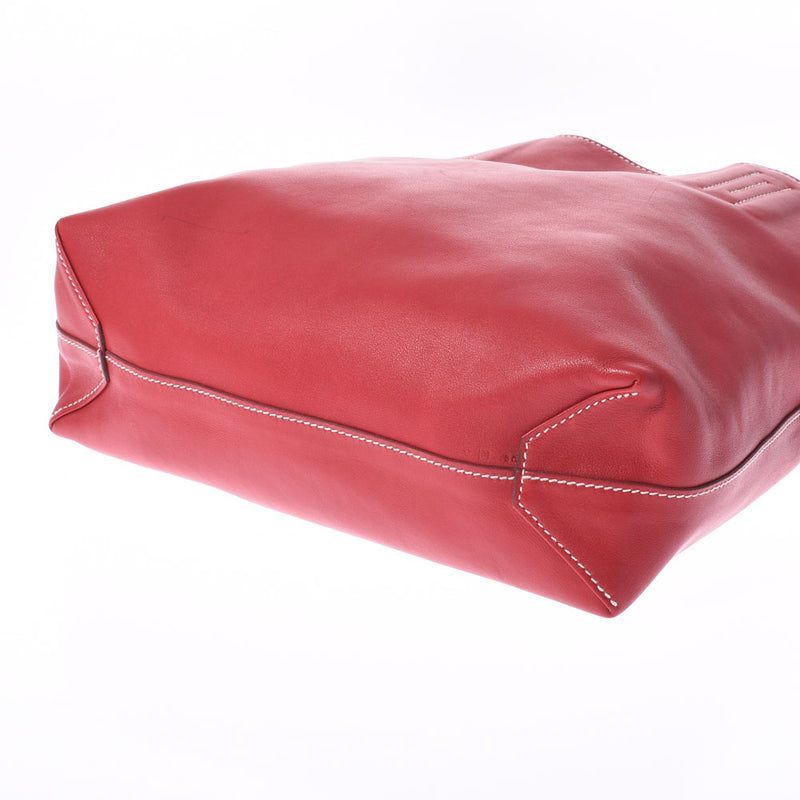 HERMES Hermes Dubble Sense 28 Reversible Tote Rouge Rouge Rouge/Rouge Viff □ P -engraved (around 2012) Unisex Vo Sickim Handbag B Rank used Ginzo