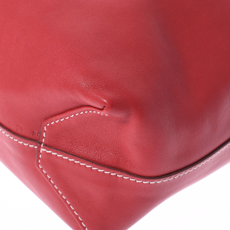 HERMES Hermes Dubble Sense 28 Reversible Tote Rouge Rouge Rouge/Rouge Viff □ P -engraved (around 2012) Unisex Vo Sickim Handbag B Rank used Ginzo