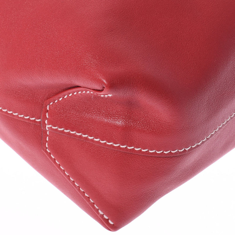 HERMES Hermes Dubble Sense 28 Reversible Tote Rouge Rouge Rouge/Rouge Viff □ P -engraved (around 2012) Unisex Vo Sickim Handbag B Rank used Ginzo