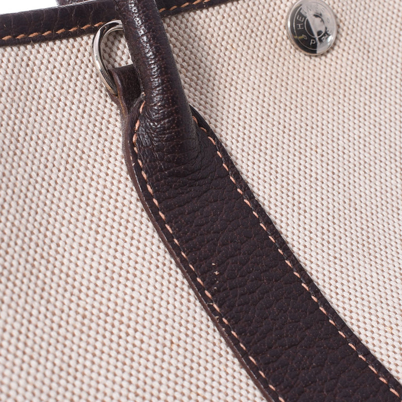 HERMES Hermes Garden Party TPM Maron □ H engraved (around 2004) Ladies canvas handbag AB rank used Ginzo
