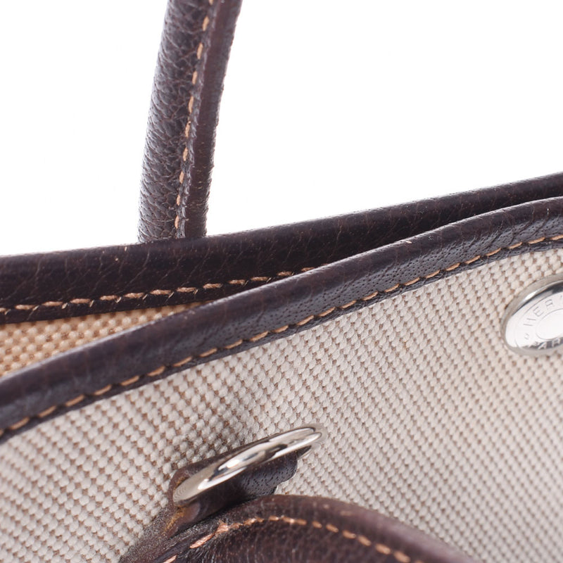 HERMES Hermes Garden Party TPM Maron □ H engraved (around 2004) Ladies canvas handbag AB rank used Ginzo
