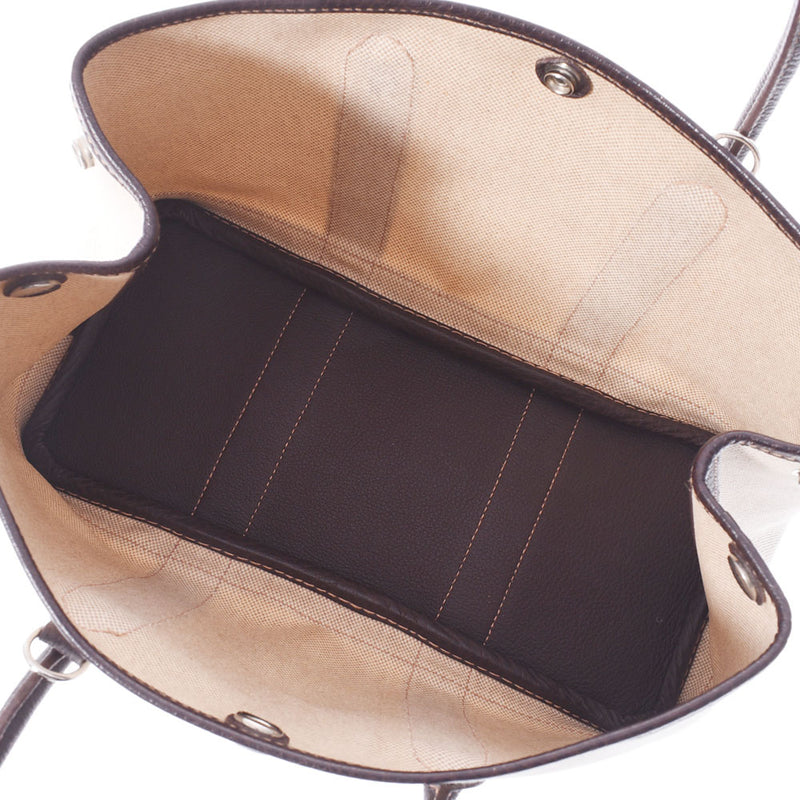 HERMES Hermes Garden Party TPM Maron □ H engraved (around 2004) Ladies canvas handbag AB rank used Ginzo