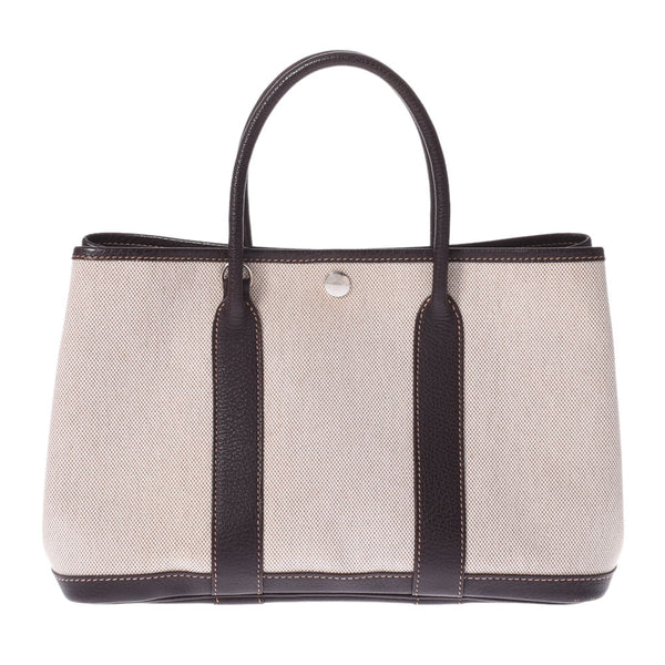 HERMES Hermes Garden Party TPM Maron □ H engraved (around 2004) Ladies canvas handbag AB rank used Ginzo