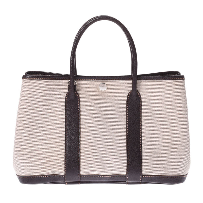 HERMES Hermes Garden Party TPM Maron □ H engraved (around 2004) Ladies canvas handbag AB rank used Ginzo