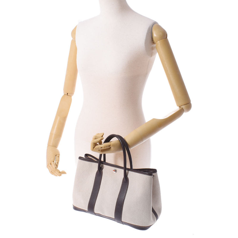 HERMES Hermes Garden Party TPM Maron □ H engraved (around 2004) Ladies canvas handbag AB rank used Ginzo