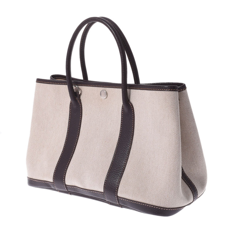 HERMES Hermes Garden Party TPM Maron □ H engraved (around 2004) Ladies canvas handbag AB rank used Ginzo