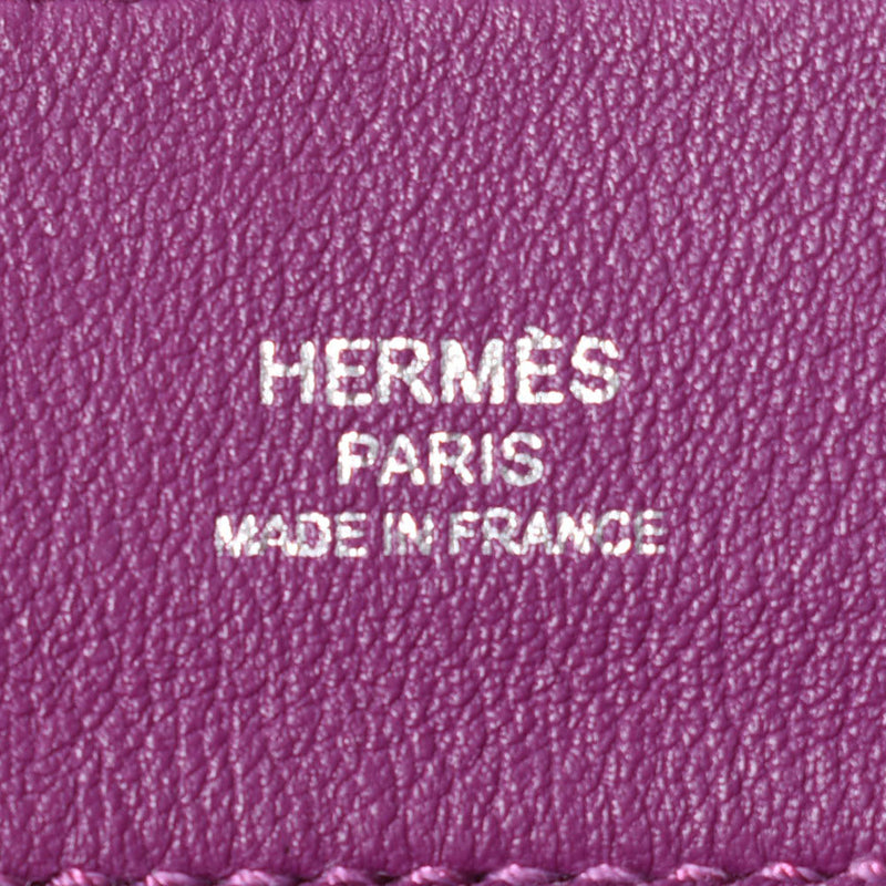 HERMES Hermes Aline Anemone Silver metal D -engraved (around 2019) Unisex Swift Shoulder Bag AB Rank Used Ginzo