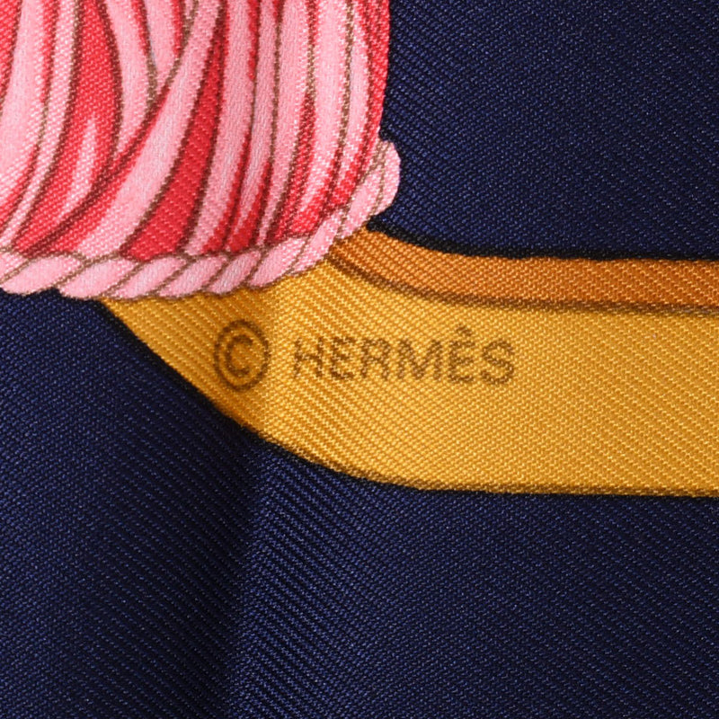 エルメスカレ90 REGINA/女王陛下 ネイビー レディース スカーフ HERMES