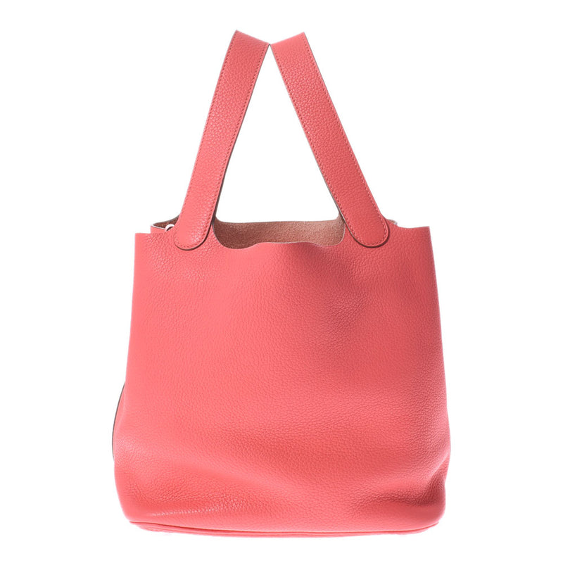 HERMES Hermes Picotan Lock MM Rose Jaipur Silver Bracket □ P engraved (around 2012) Ladies Toryon Lemance Handbag A Rank Used Ginzo