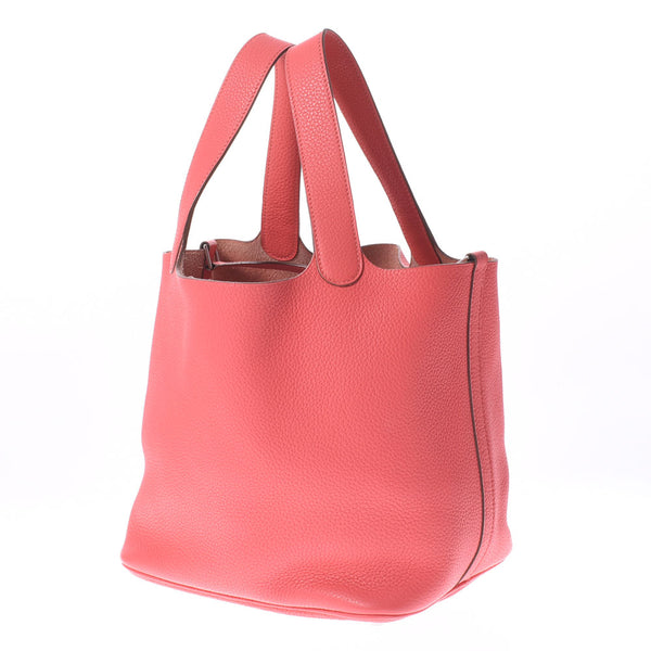 HERMES Hermes Picotan Lock MM Rose Jaipur Silver Bracket □ P engraved (around 2012) Ladies Toryon Lemance Handbag A Rank Used Ginzo