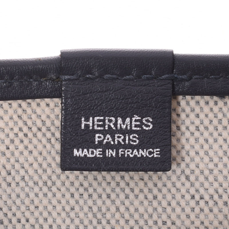 HERMES エルメス ジャンピングカバス グレー シルバー金具 □K刻印(2007年頃)  ユニセックス キャンバス カーフ トートバッグ Aランク 中古 銀蔵