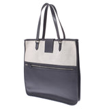 HERMES Hermes Jumping Cabas Gray Silver Bracket □ K engraved (around 2007) Unisex canvas calf tote bag A rank used Ginzo