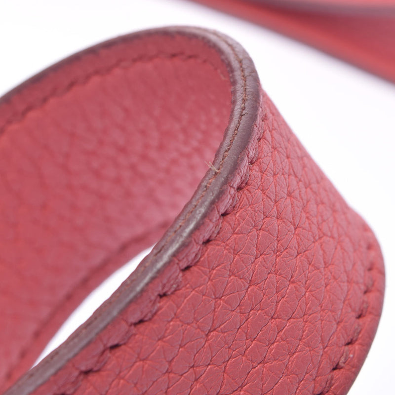 HERMES エルメス ピコタンロック MM ブーゲンビリア(赤系） シルバー金具 □N刻印(2010年頃) レディース トリヨンクレマンス ハンドバッグ Bランク 中古 銀蔵