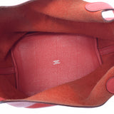 HERMES エルメス ピコタンロック MM ブーゲンビリア(赤系） シルバー金具 □N刻印(2010年頃) レディース トリヨンクレマンス ハンドバッグ Bランク 中古 銀蔵