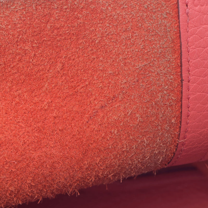 HERMES エルメス ピコタンロック MM ブーゲンビリア(赤系） シルバー金具 □N刻印(2010年頃) レディース トリヨンクレマンス ハンドバッグ Bランク 中古 銀蔵