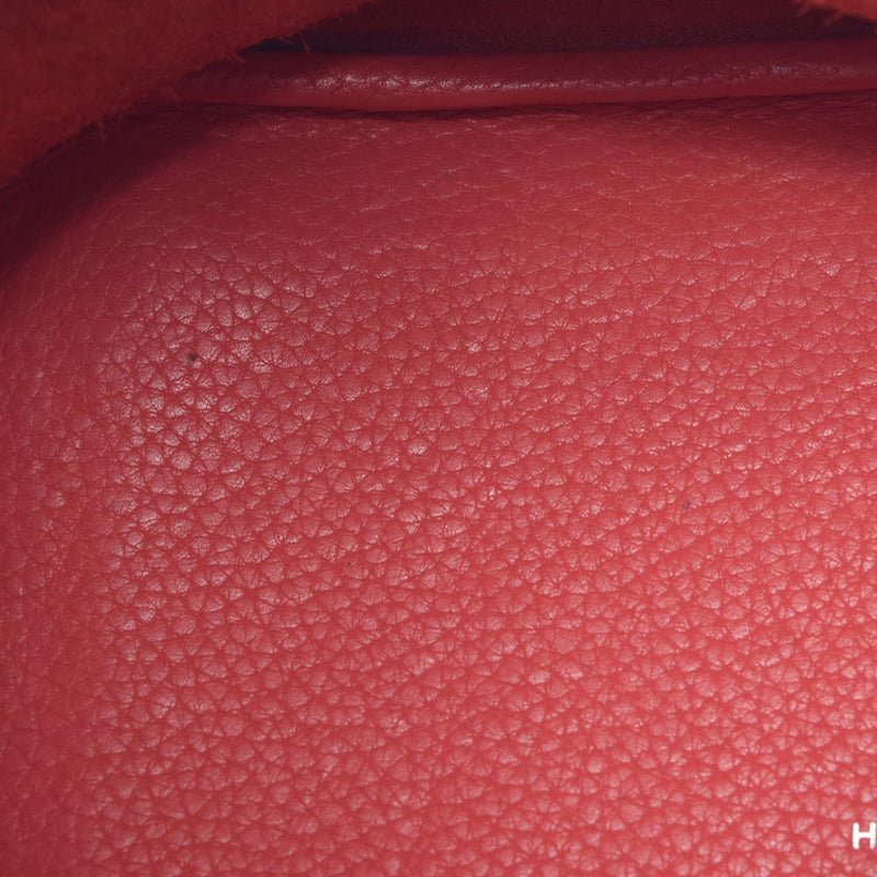 HERMES エルメス ピコタンロック MM ブーゲンビリア(赤系） シルバー金具 □N刻印(2010年頃) レディース トリヨンクレマンス ハンドバッグ Bランク 中古 銀蔵