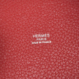 HERMES エルメス ピコタンロック MM ブーゲンビリア(赤系） シルバー金具 □N刻印(2010年頃) レディース トリヨンクレマンス ハンドバッグ Bランク 中古 銀蔵