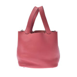 HERMES エルメス ピコタンロック MM ブーゲンビリア(赤系） シルバー金具 □N刻印(2010年頃) レディース トリヨンクレマンス ハンドバッグ Bランク 中古 銀蔵