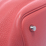 HERMES エルメス ピコタンロック MM ブーゲンビリア(赤系） シルバー金具 □N刻印(2010年頃) レディース トリヨンクレマンス ハンドバッグ Bランク 中古 銀蔵