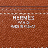 HERMES Hermes Kelly De Pesh 38 Briefcase Cognac Silver Bracket □ I engraved (around 2005) Men's Vo Epson Business Bag AB Rank Used Ginzo