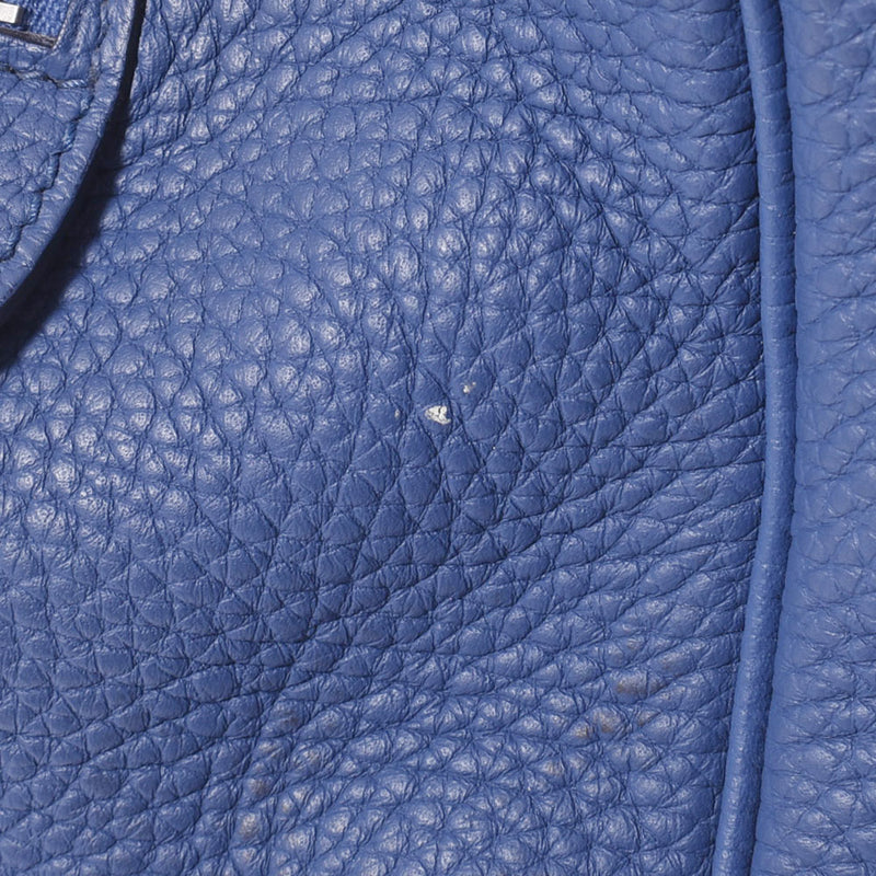 HERMES Hermes Victoria 35 Blue Blue Brightton Silver Bracket C engraved (around 2018) Unisex Toryon Lemance Handbag B Rank used Ginzo