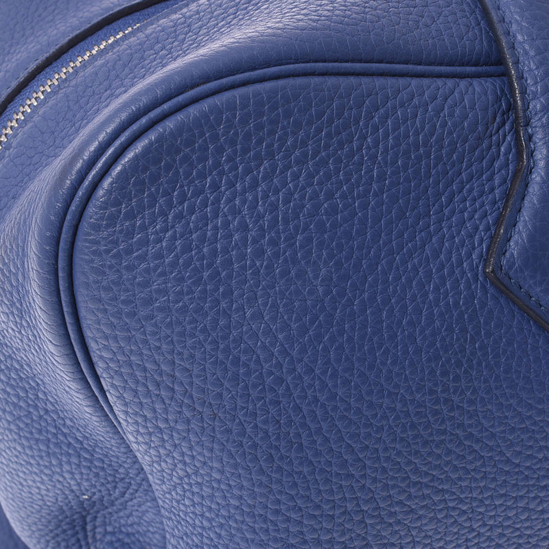 HERMES Hermes Victoria 35 Blue Blue Brightton Silver Bracket C engraved (around 2018) Unisex Toryon Lemance Handbag B Rank used Ginzo