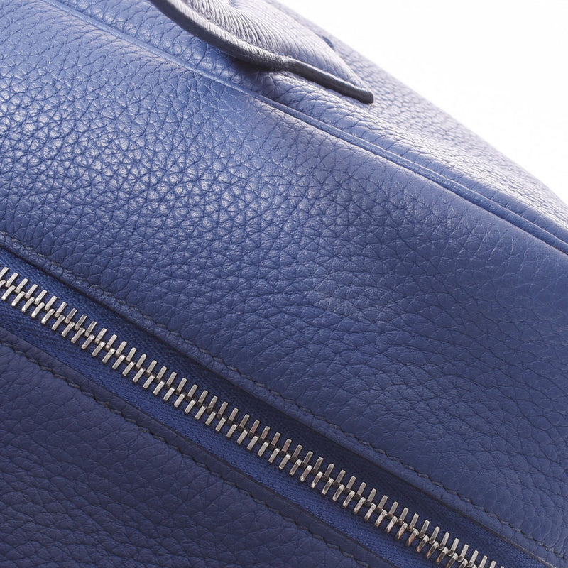 HERMES Hermes Victoria 35 Blue Blue Brightton Silver Bracket C engraved (around 2018) Unisex Toryon Lemance Handbag B Rank used Ginzo