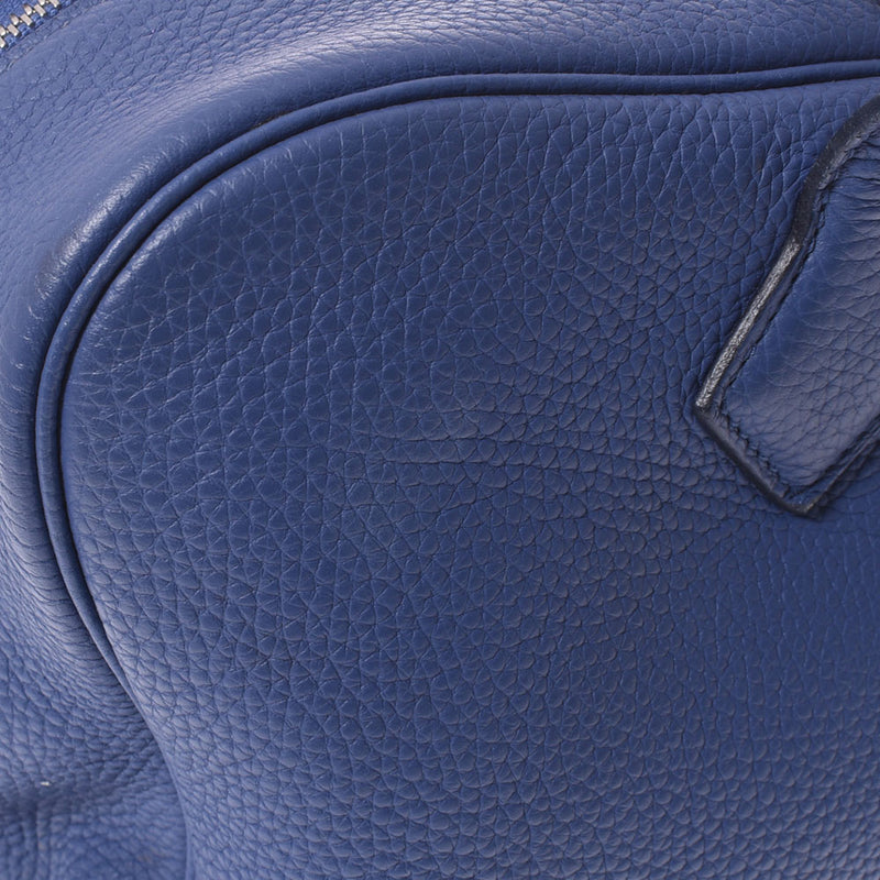 HERMES Hermes Victoria 35 Blue Blue Brightton Silver Bracket C engraved (around 2018) Unisex Toryon Lemance Handbag B Rank used Ginzo