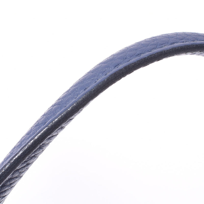 HERMES Hermes Victoria 35 Blue Blue Brightton Silver Bracket C engraved (around 2018) Unisex Toryon Lemance Handbag B Rank used Ginzo