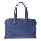 HERMES Hermes Victoria 35 Blue Blue Brightton Silver Bracket C engraved (around 2018) Unisex Toryon Lemance Handbag B Rank used Ginzo