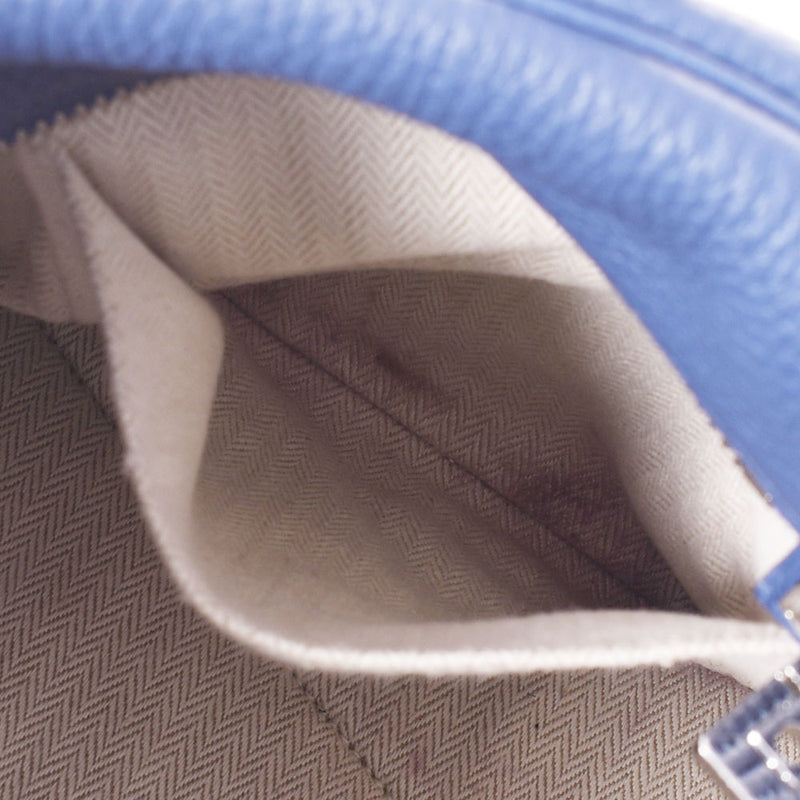 HERMES Hermes Victoria 35 Blue Blue Brightton Silver Bracket C engraved (around 2018) Unisex Toryon Lemance Handbag B Rank used Ginzo