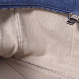 HERMES Hermes Victoria 35 Blue Blue Brightton Silver Bracket C engraved (around 2018) Unisex Toryon Lemance Handbag B Rank used Ginzo