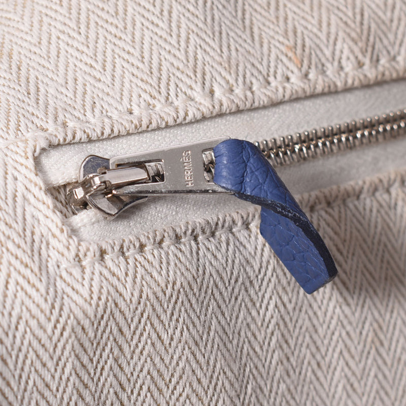 HERMES Hermes Victoria 35 Blue Blue Brightton Silver Bracket C engraved (around 2018) Unisex Toryon Lemance Handbag B Rank used Ginzo
