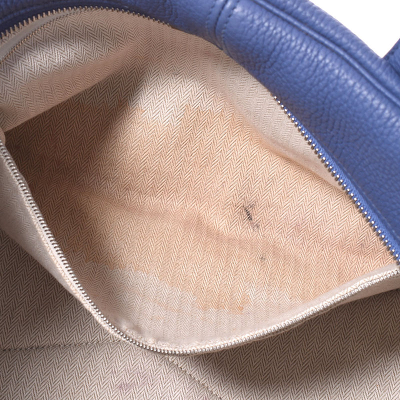 HERMES Hermes Victoria 35 Blue Blue Brightton Silver Bracket C engraved (around 2018) Unisex Toryon Lemance Handbag B Rank used Ginzo