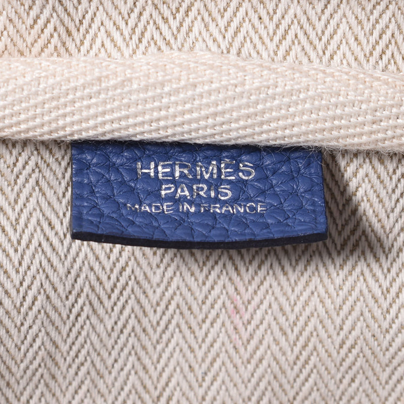 HERMES Hermes Victoria 35 Blue Blue Brightton Silver Bracket C engraved (around 2018) Unisex Toryon Lemance Handbag B Rank used Ginzo