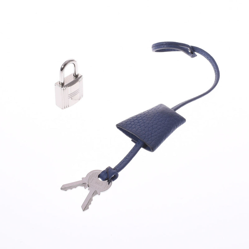 HERMES Hermes Victoria 35 Blue Blue Brightton Silver Bracket C engraved (around 2018) Unisex Toryon Lemance Handbag B Rank used Ginzo