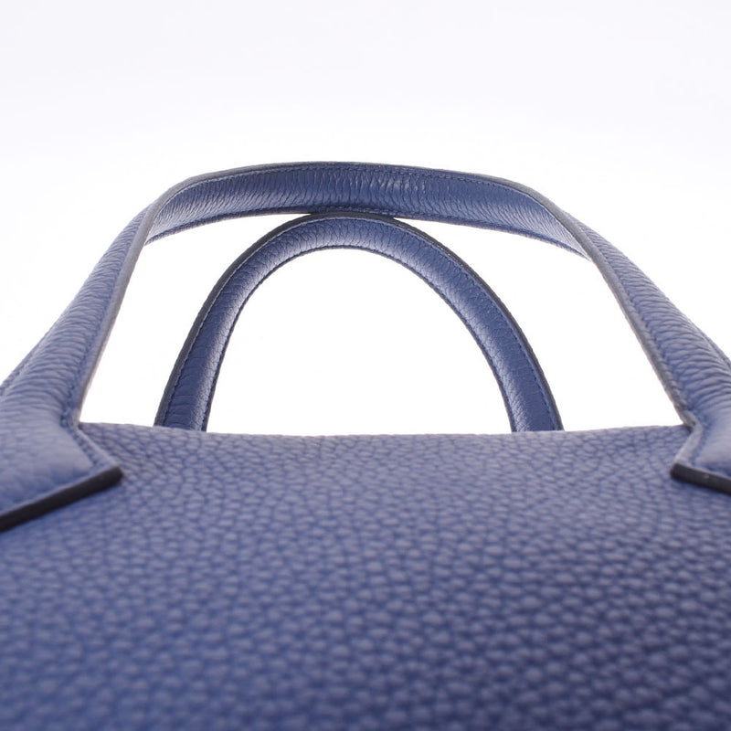 HERMES Hermes Victoria 35 Blue Blue Brightton Silver Bracket C engraved (around 2018) Unisex Toryon Lemance Handbag B Rank used Ginzo